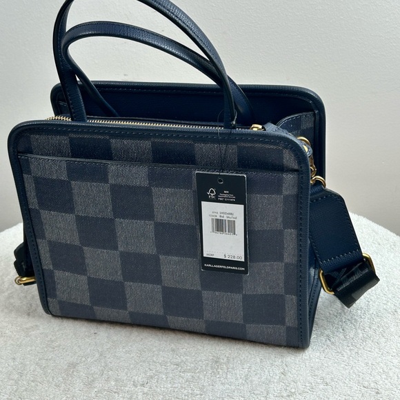 Karl Lagerfeld Blue Crossbody Satchel Bag NWT - Picture 15 of 16